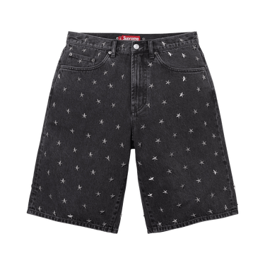 Buy Supreme Stars Studded Baggy Denim Short 'Black' - SS26SH59