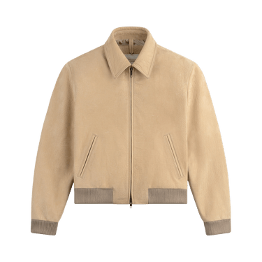 Aimé Leon Dore Croc-Embossed Nubuck Bomber Jacket 'Sand'
