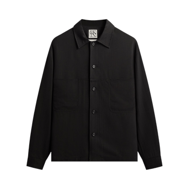 Kith &Kin Textured Viscose Ace Buttondown 'Black'