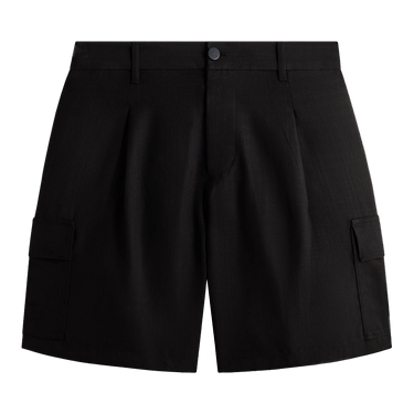 Kith &Kin Textured Viscose Conley Cargo Short 'Black'