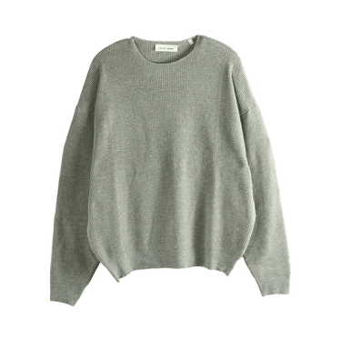 Fear of God Essentials Signature Waffle 90's Crewneck Sweater 'Concrete Heather'