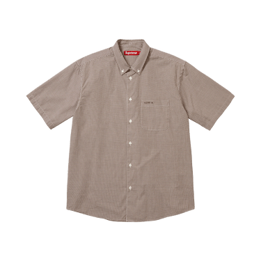 Buy Supreme Gingham Short-Sleeve Shirt 'Brown' - SS26S38 BROWN | GOAT