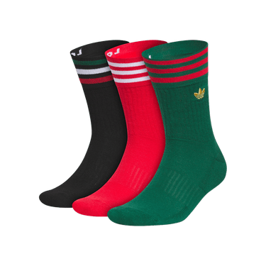 Adidas Originals U Mexico Roller 3-Pack Crew 'Black/Scarlet/Collegiate Green'