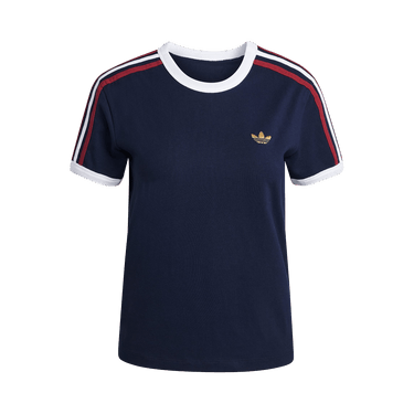 Adidas Originals 3-Stripes Slim Tee 'Night Indigo/Better Scarlet/White'