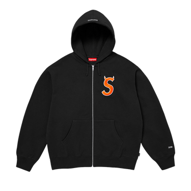 Buy Supreme Devil S Logo Zip Up Hooded Sweatshirt 'Black