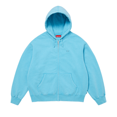 Buy Supreme Small Box Zip Up Hooded Sweatshirt 'Light Blue