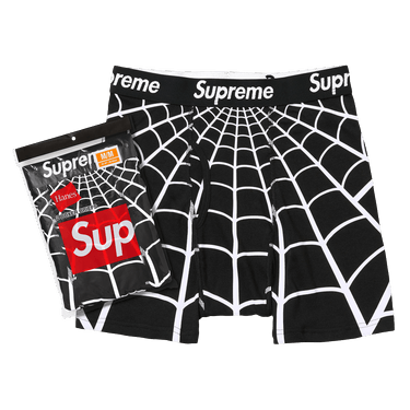 Buy Supreme x Hanes Spider-Man Boxer Briefs (2 Pack) 'Black