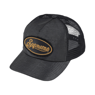 Buy Supreme Raffia Mesh Back 5-Panel 'Black' - SS26H24 BLACK | GOAT