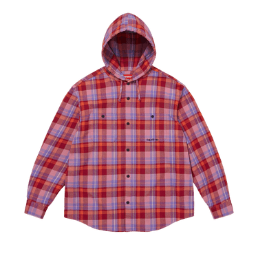 Buy Supreme Hooded Flannel Shirt 'Pink' - SS26S39 PINK | GOAT