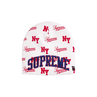 Buy Supreme New Era Monogram Beanie 'White' - SS26BN19 WHITE | GOAT