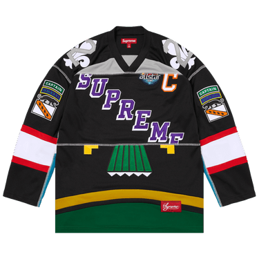Buy Supreme Paneled Hockey Jersey 'Black' - SS26KN34 BLACK | GOAT