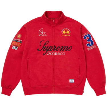 Buy Supreme x La Martina x Jacob & Co Zip Up Sweatshirt 'Red
