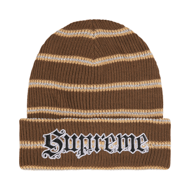 Supreme Tinsel Stripe Beanie ブラウン Buy Supreme Metallic Stripe Beanie 'Brown' - FW26BN12 BROWN | GOAT