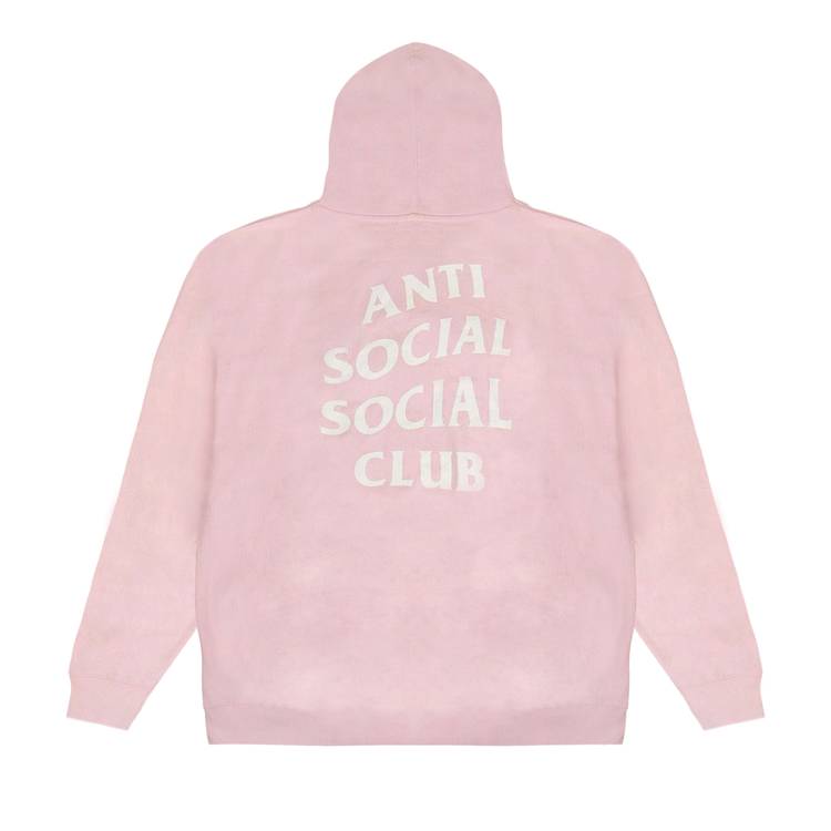 Anti Social Social Club Logo Hooded Sweatshirt Pink Anti Social Social Club 0657 0096