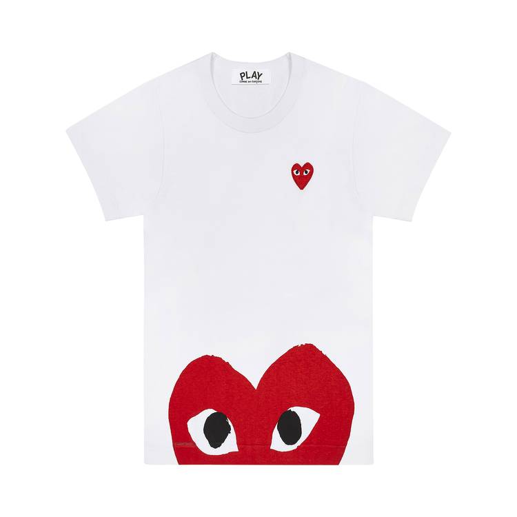 Comme des Garçons PLAY Bottom Heart Eye T-Shirt 'White/Red' - Comme des