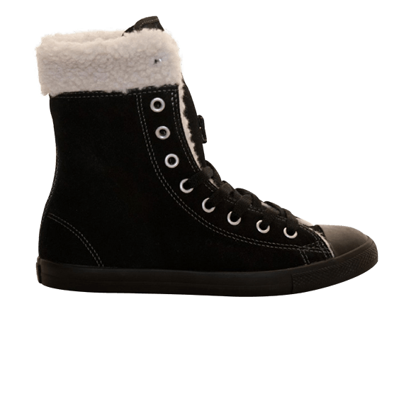 Chuck Taylor Dainty Shearling Extra Hi 'Mono Black'