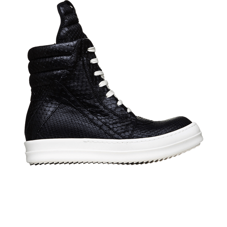 ◆RICK OWENS NEW◆Geobasket レザー スニーカー/Black&Pearl◆ Rick Owens Mega Geobasket Sneakers - Black / Pearl / Pearl
