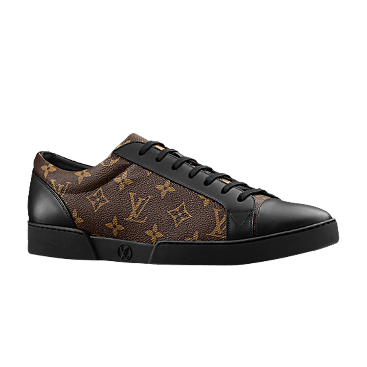 Louis Vuitton Match-Up LV Monogram Black Leather Low Top Sneakers Size: 9