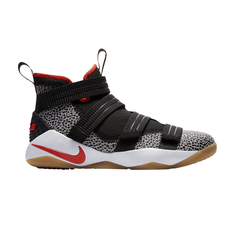 lebron soldier 11 red and black