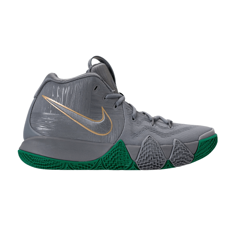 Kyrie 4 discount green and gray