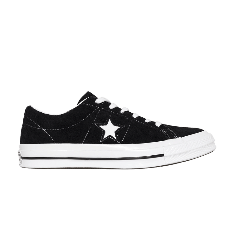 Converse one star hot sale black platform trainers