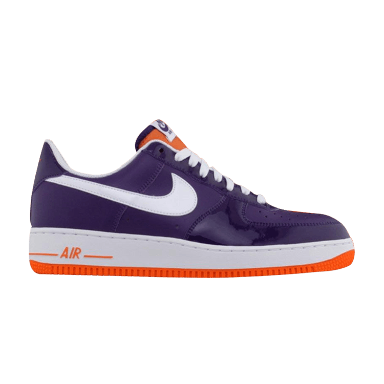 purple and orange nike sneakers