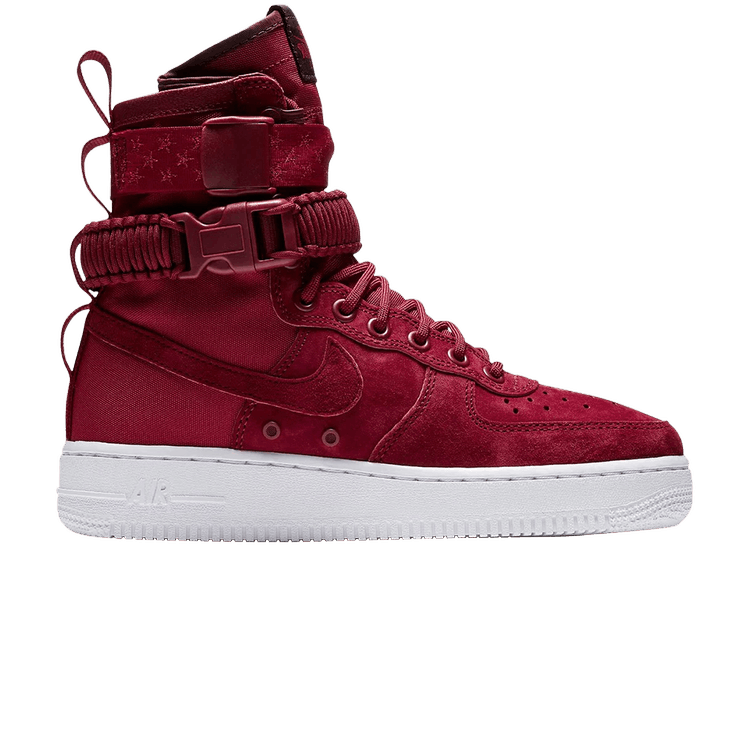 Keep Fresh With The Nike Air Force 1 High Red Perforated Leather •