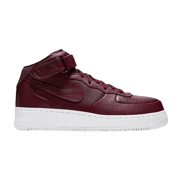 Nike air force 1 mid burgundy deals