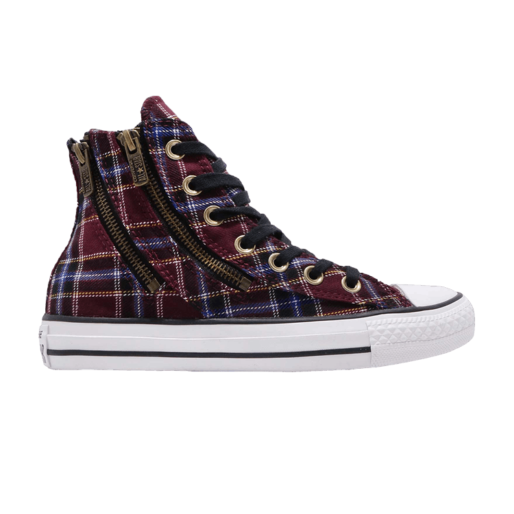 Wmns Chuck Taylor All Star Double Zip Hi 'Red Plaid'