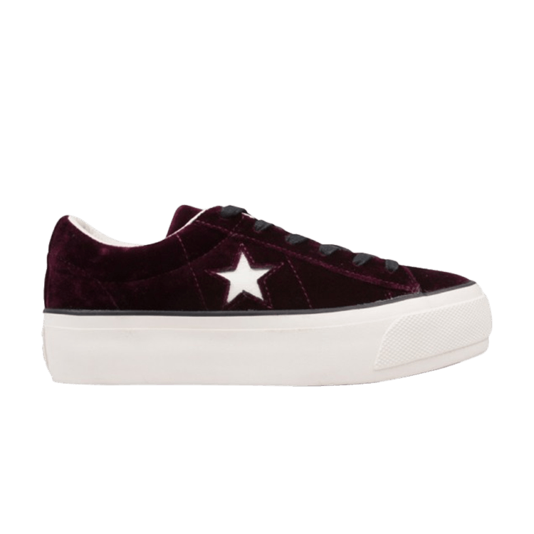 Wmns One Star Platform Velvet Ox 'Dark Sangria'