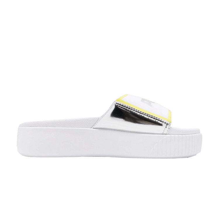 PUMA Platform Slide TZ 'White Silver' (Women's)