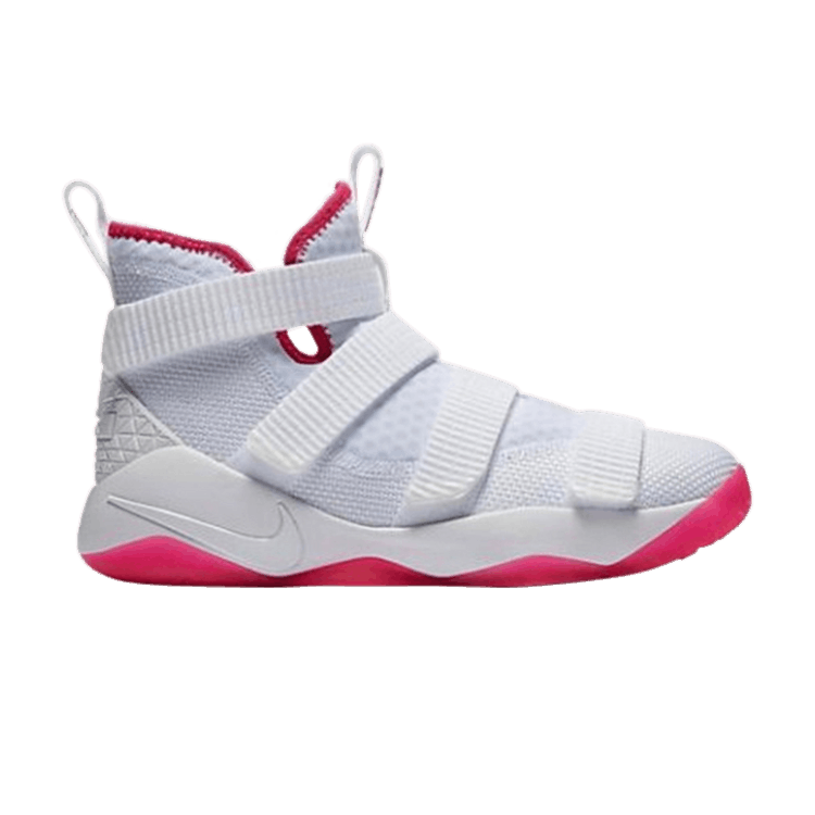 Buy LeBron Soldier 11 GS White Vivid Pink 918369 102 GOAT