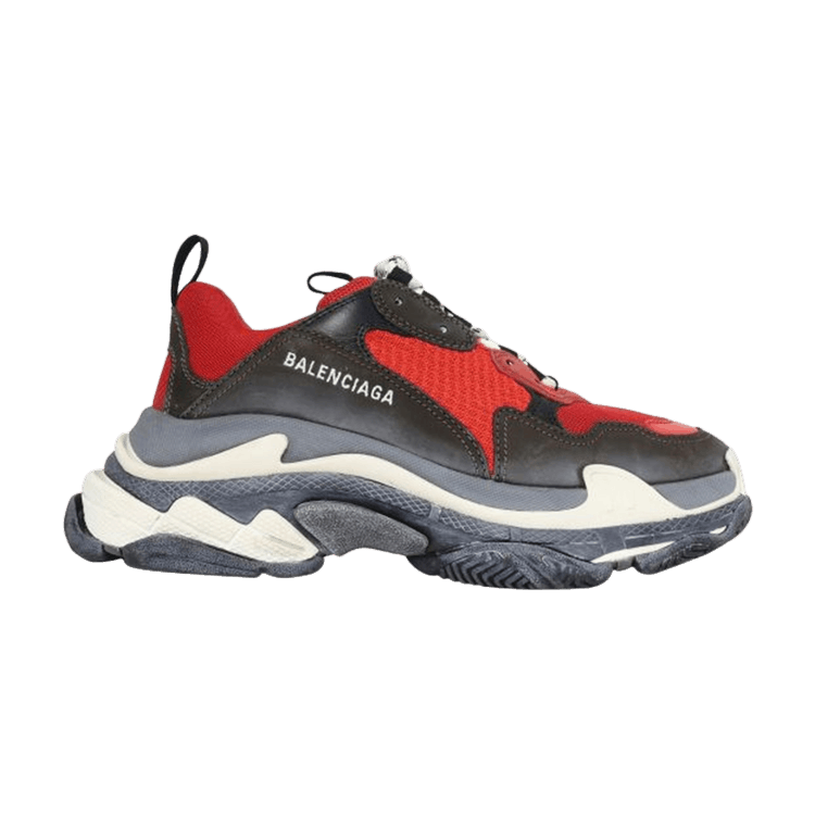 balenciaga triple s red black