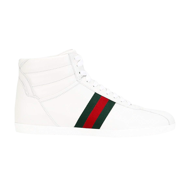 Gucci White Leather Web Detail High Top Sneakers Size 44.5 Gucci | The  Luxury Closet