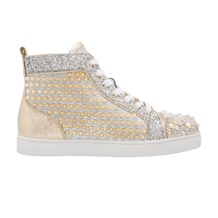 Christian Louboutin サンダル 白x蛍光イエロー 2118425E0008 Christian Louboutin Fun Louis Junior Multicolour Panel