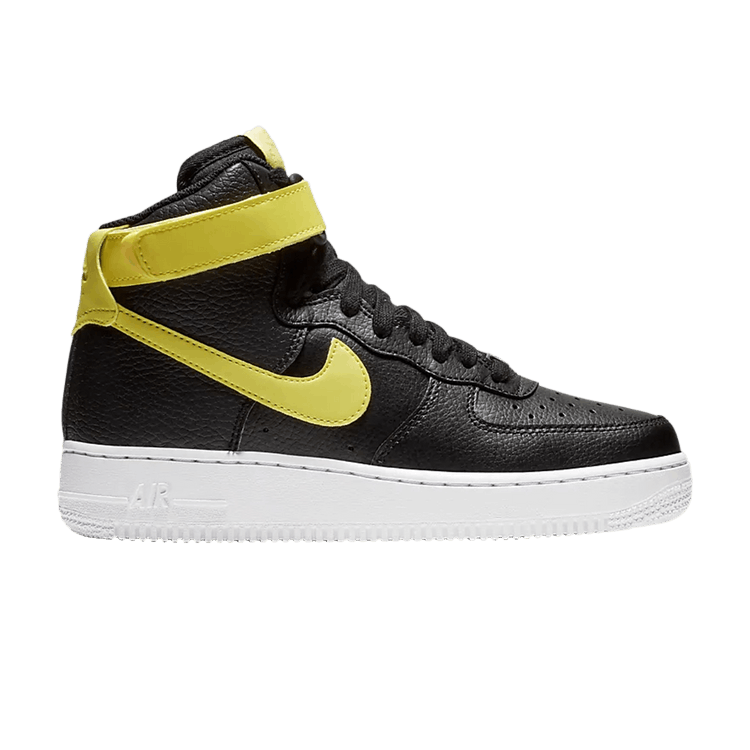 black and yellow high top air force ones