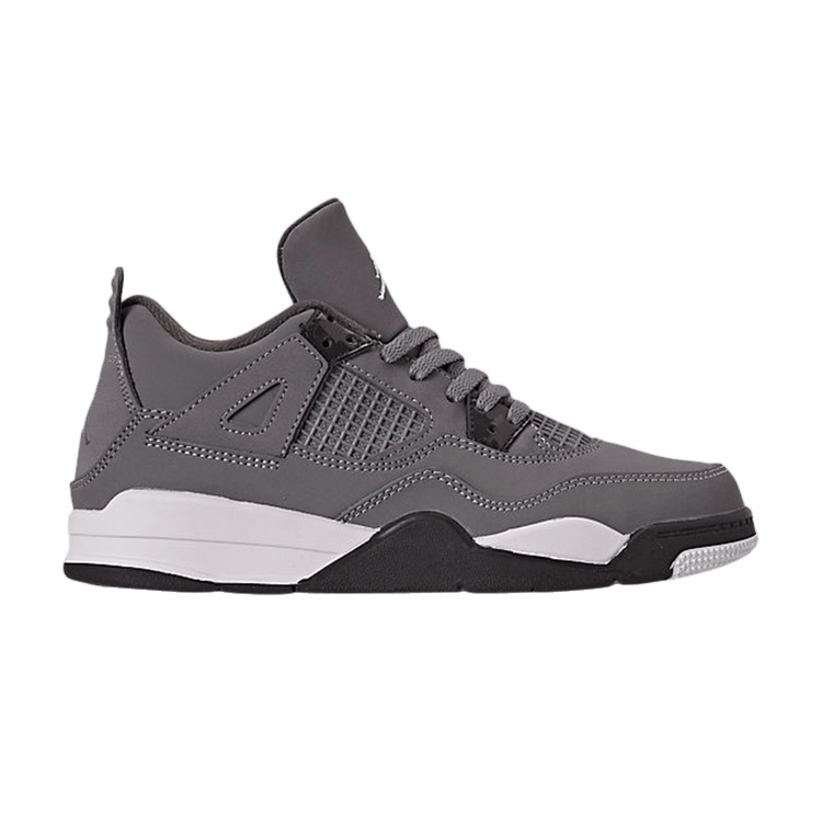 Little Kids Air Jordan Retro 4 Wntr Basketball Shoes in Grey Size 2.0 Leather Fleece