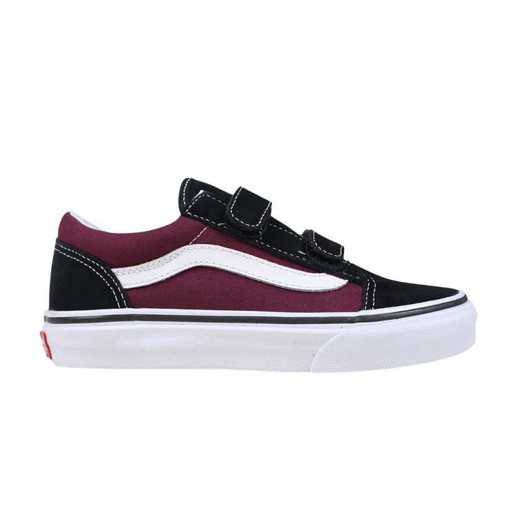 Old Skool Velcro Kids 'Black Burgundy'