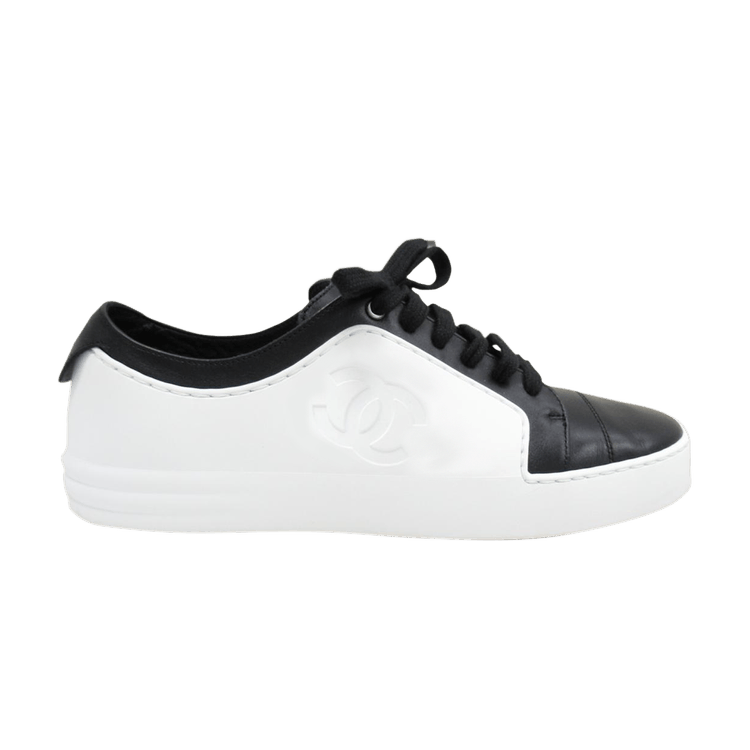 Chanel Wmns Velvet Low Sneaker 'White Black'