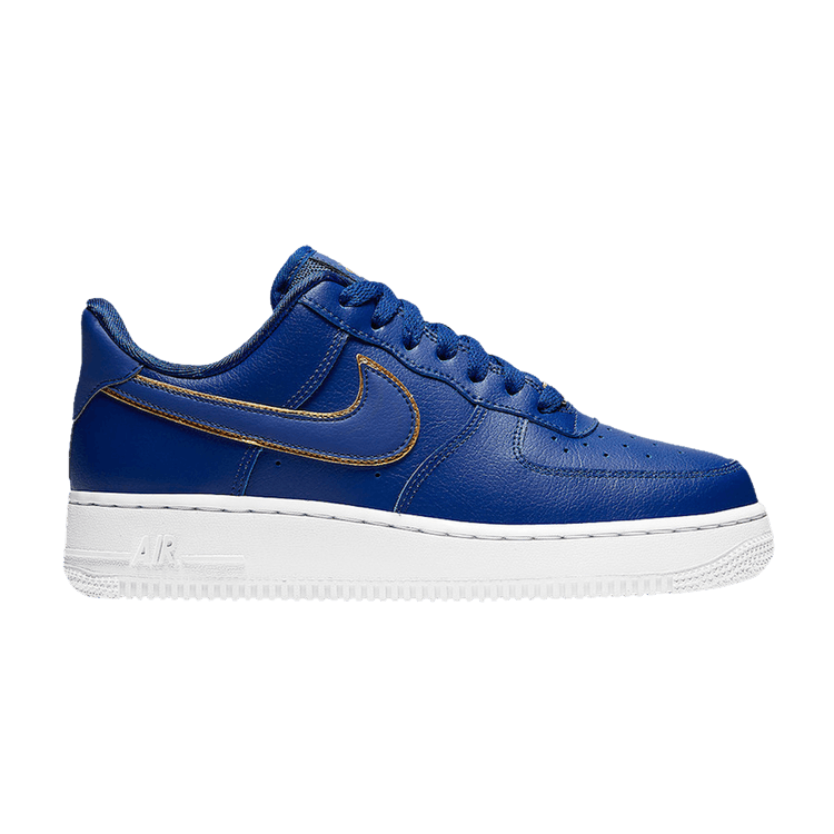 Navy blue and hotsell gold air force ones