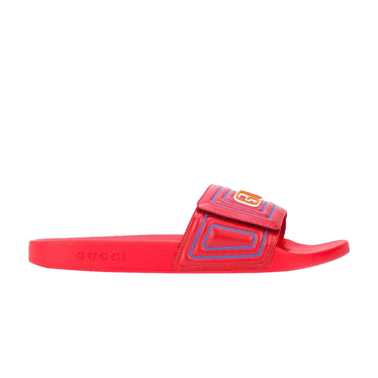 Gucci Slide 'Gucci Logo Hibiscus Red' GOAT