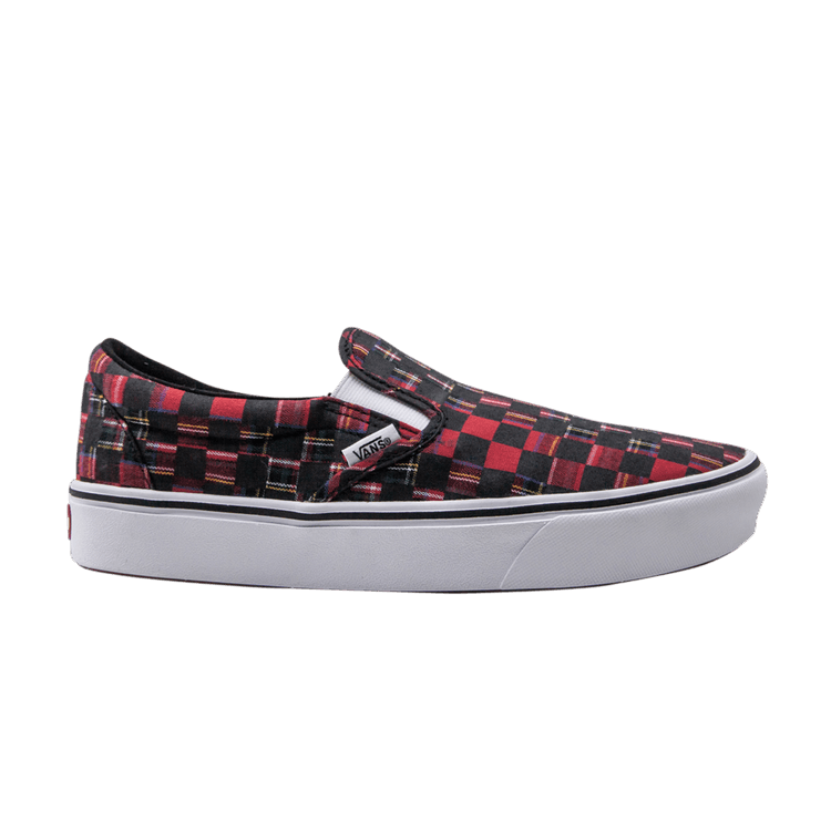 Comfycush Slip-On 'Plaid Checkerboard - Red'