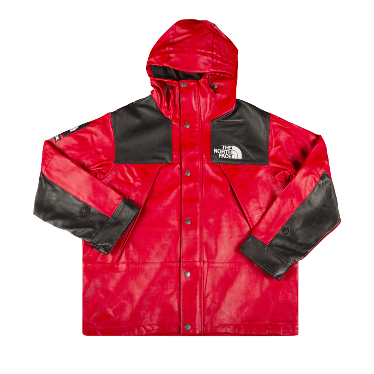 Supreme x The North Face Leather Mountain Parka 'Red' | Men's Size Medium