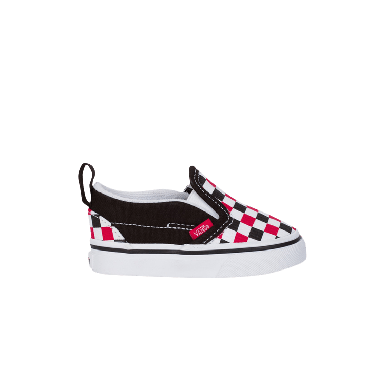 Classic Slip-On V Toddler 'Checkerboard - Racing Red'