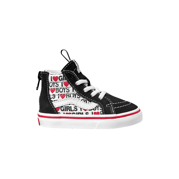 Sk8-Hi Zip Toddler 'I Heart Print'