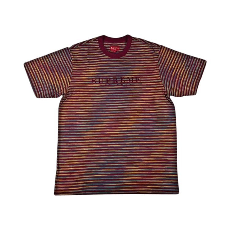 Supreme Static Stripe Top 'Burgundy' | GOAT