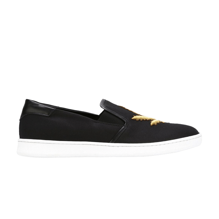 Palm Angels Slip-On 'Hemp Leaf Embroidery - Black'