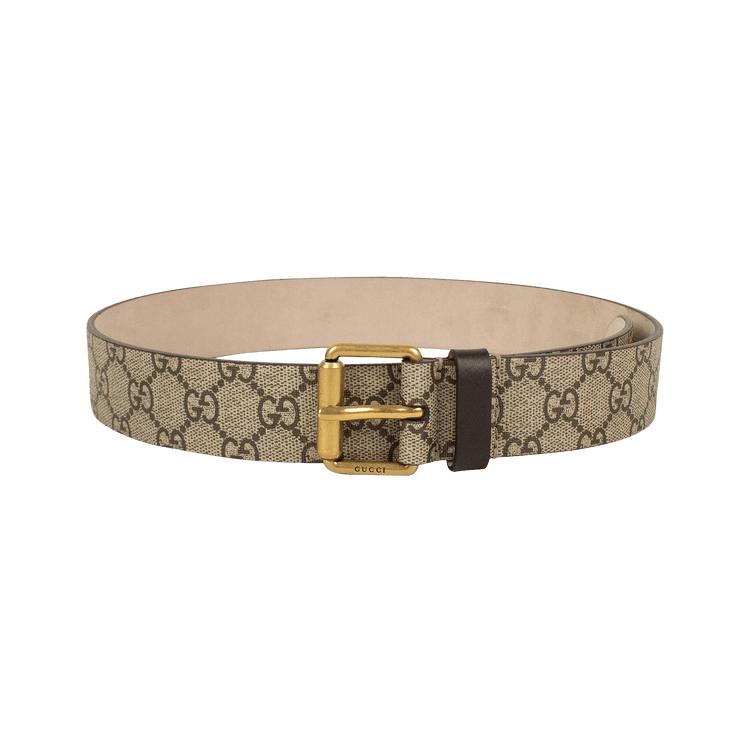 Gucci Tiger Print GG Supreme Leather Belt 'Beige' - Gucci ...