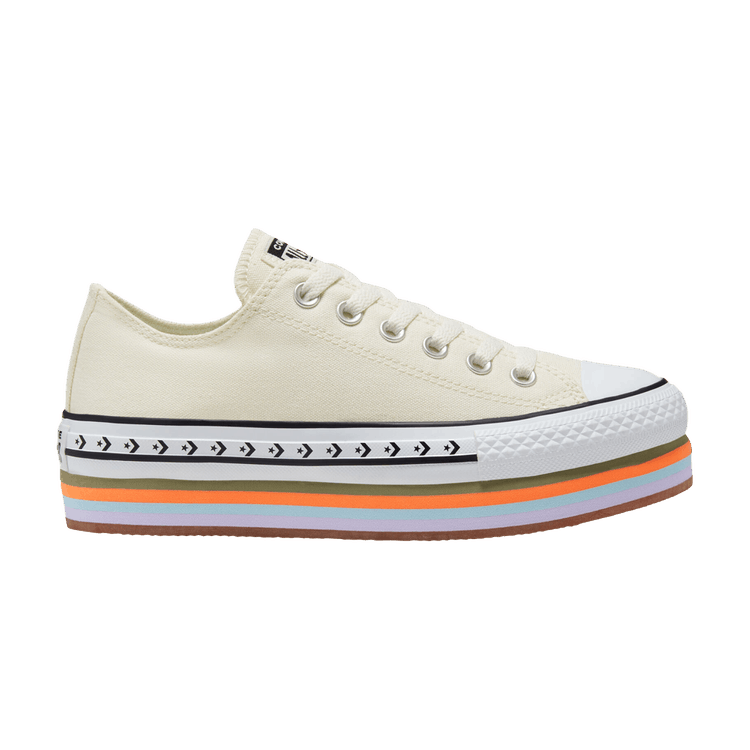 Wmns Chuck Taylor All Star Platform Low 'Sunblocked - Egret'