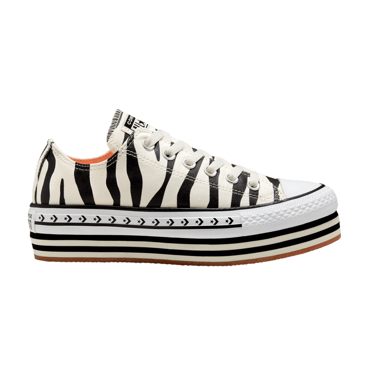 Wmns Chuck Taylor All Star Platform Low 'Sunblocked - Zebra'